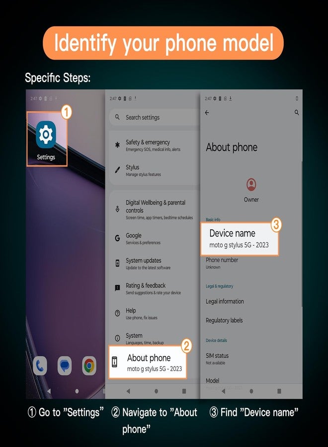 Jetech حماية شاشة JETech لهاتف موتورولا موتو جي ستايلس 2023 4G/5G (لا تناسب إصدار 2022/2021/2020)، زجاج مقسى 9H، مضاد للخدش، شفاف عالي الدقة، 3 عبوات - Image 3