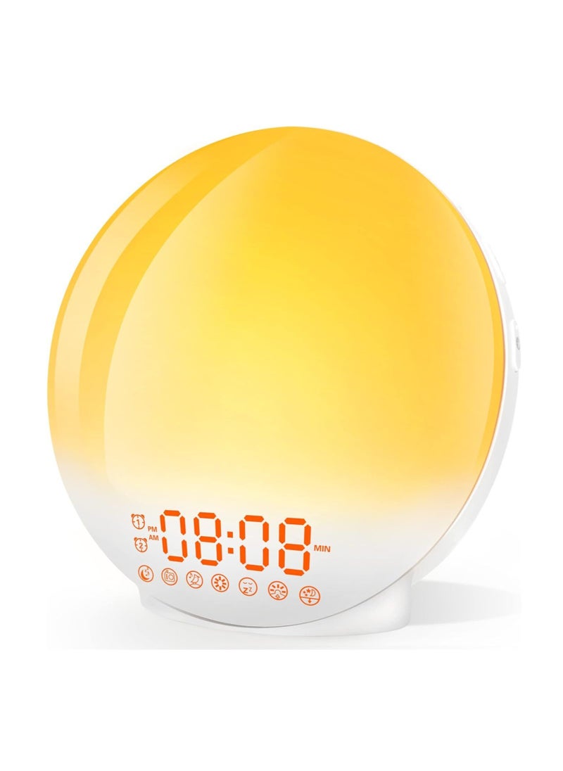 oakura Oakura Sunrise Alarm Clock Wake Up Light 7 Sounds, Dual Alarms, Snooze, FM Radio  - Image 1