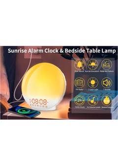 oakura Oakura Sunrise Alarm Clock Wake Up Light 7 Sounds, Dual Alarms, Snooze, FM Radio  - Image 2