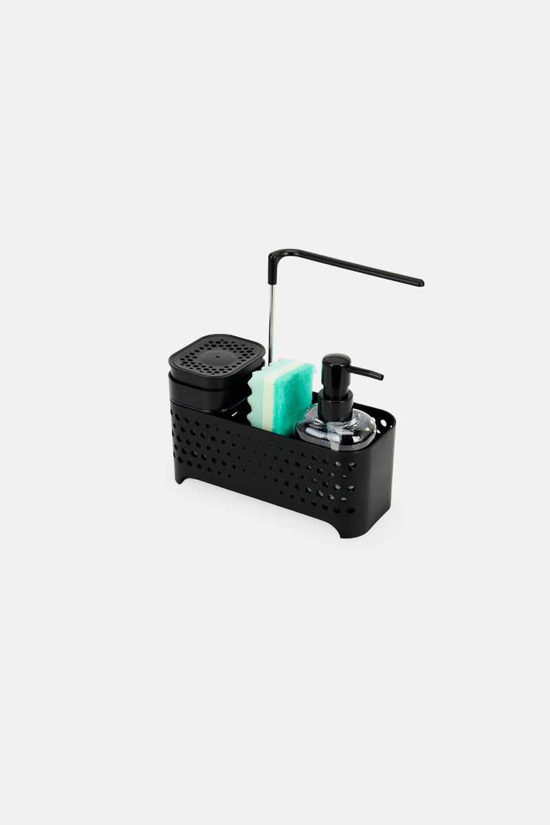 Trio Hand And Dish Soap Dispenser With Sink Caddy, Black - Image 3