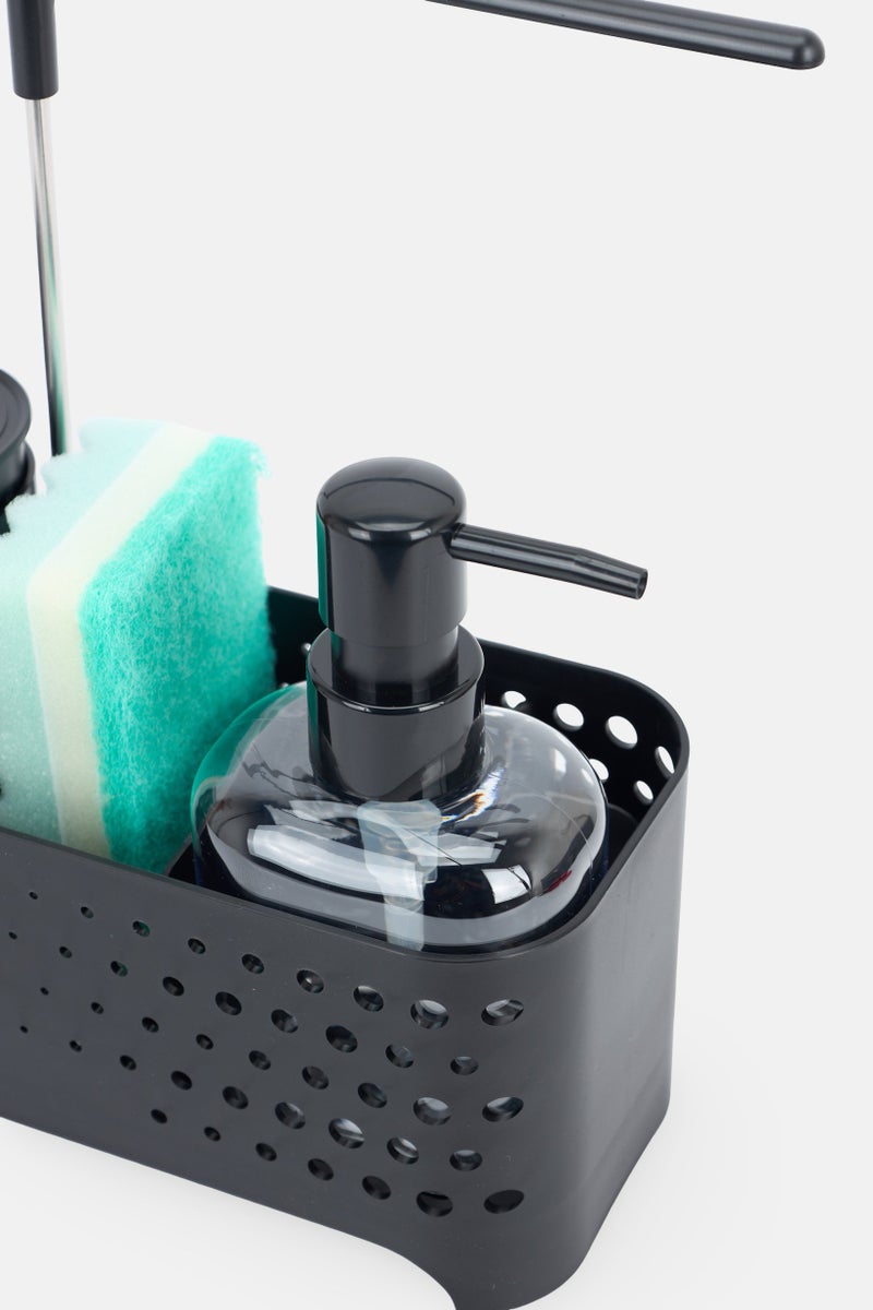 Trio Hand And Dish Soap Dispenser With Sink Caddy, Black - Image 4