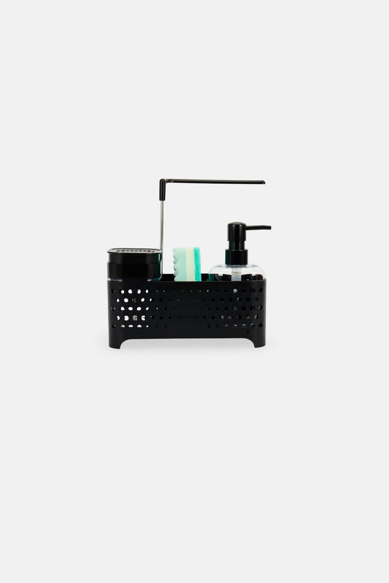 Trio Hand And Dish Soap Dispenser With Sink Caddy, Black - Image 4