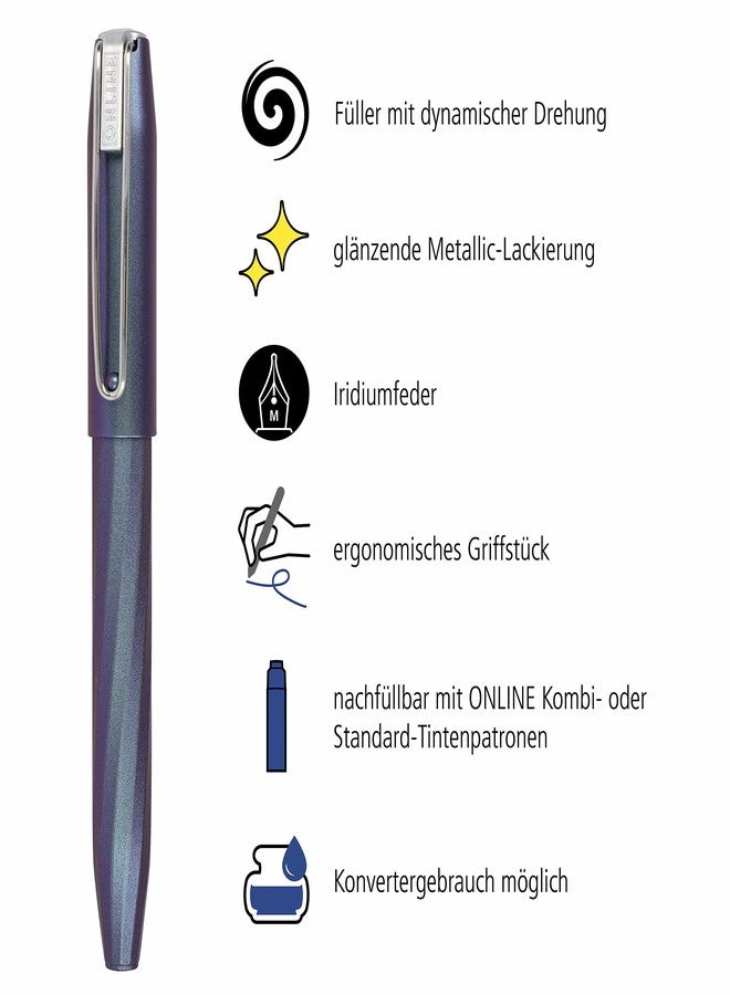 Online Fountain Pen Slope Metallic Lilac 26129/3D - Image 2