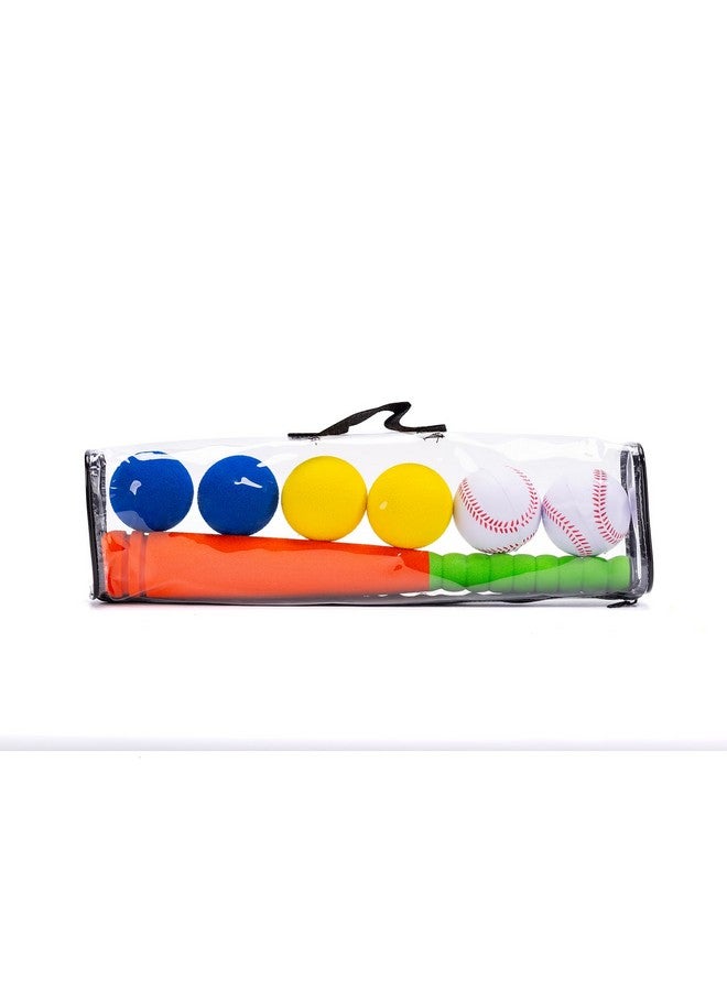 CeleMoon 16.5 Inch [Mini Size] Soft Kids Foam Baseball Bat Toy Set with 6 Balls, for Toddler Age 3 Years Old Indoor Outdoor Sport T Ball Bat Playing Game, Orange - Image 5
