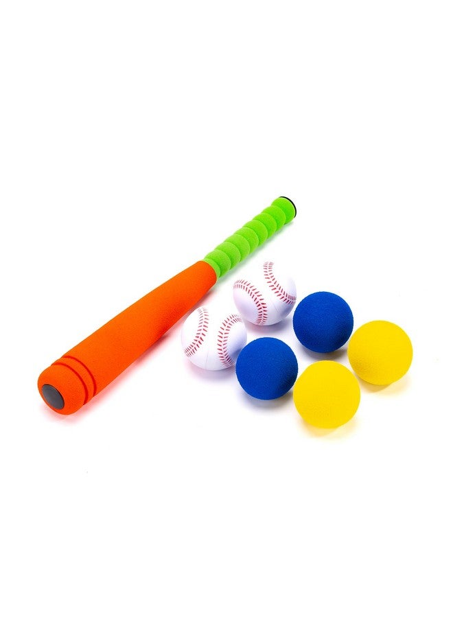 CeleMoon 16.5 Inch [Mini Size] Soft Kids Foam Baseball Bat Toy Set with 6 Balls, for Toddler Age 3 Years Old Indoor Outdoor Sport T Ball Bat Playing Game, Orange - Image 4