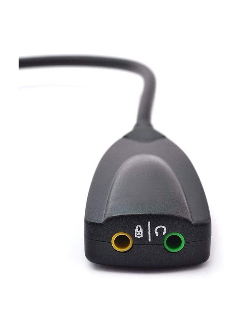 ماركة غير محددة محول صوت USB - بطاقة صوت استريو خارجية مع سماعة رأس 3.5 مم ومقبس الميكروفون لإخراج الصوت الواضح  - Image 2