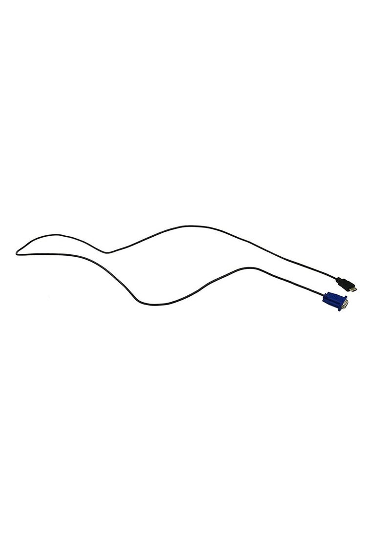 كابل محول HDMI إلى VGA 4.92ft / 1.5m مطلي بالذهب 1080P HDMI ذكر إلى VGA ذكر محول الفيديو النشط الحبل للكمبيوتر المحمول دي في دي لاعب كمبيوتر محمول جهاز عرض التلفزيون الخ - Image 2