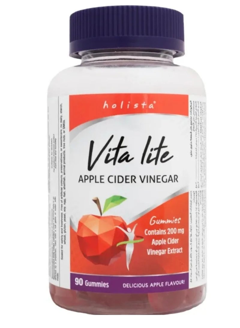 هوليستا فيتا لايت خل التفاح 90قطعة حلوى 200مغ - Image 1