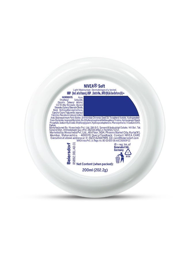 NIVEA Soft Daily UV Light Moisturising Cream with SPF-15, 200ml - Image 4