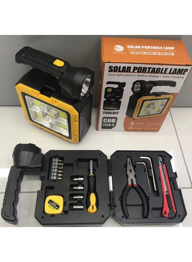 Loquat Multi-functional Outdoor Flashlight With Maintenance Tools, Vehicle-mounted Work Light, Multi-scene Emergency Searchlight-Color:7739 With Tool Led - Image 3