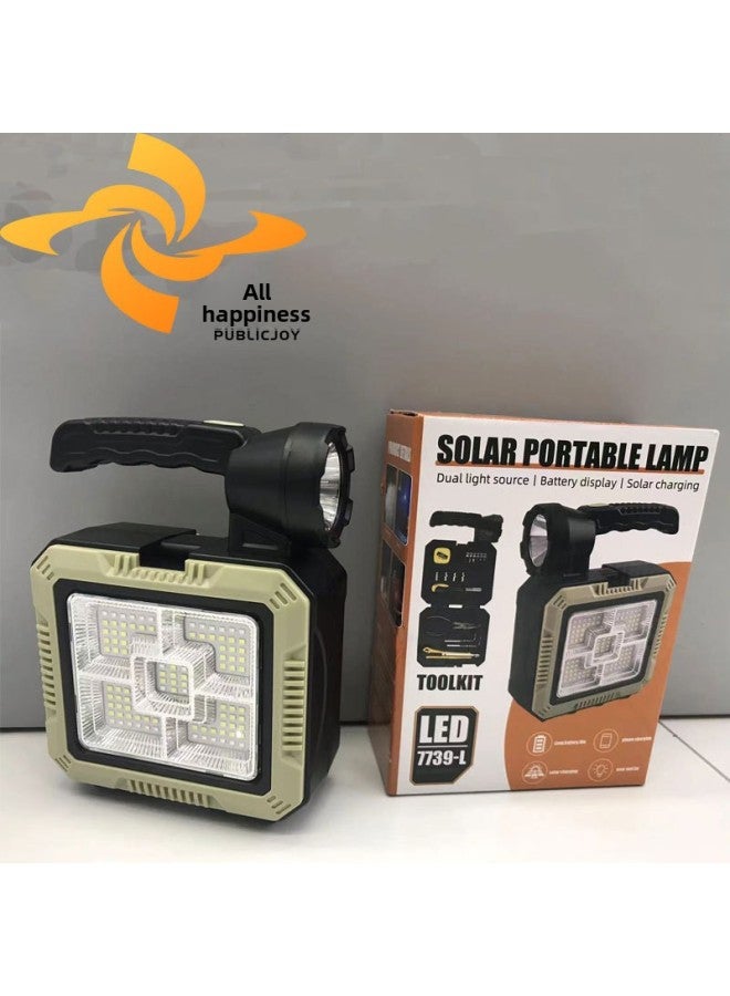 Loquat Multi-functional Outdoor Flashlight With Maintenance Tools, Vehicle-mounted Work Light, Multi-scene Emergency Searchlight-Color:7739 With Tool Led - Image 2