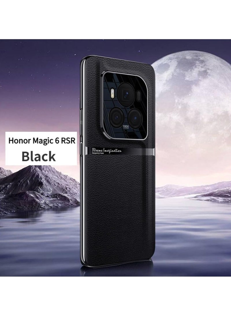 Case Compatible with Original Leather Case For Honor Magic 6 Ultimate Shockproof Back Cover Plating Bumper For Magic6 RSR Hard PC Mobile Phone Case - Image 2