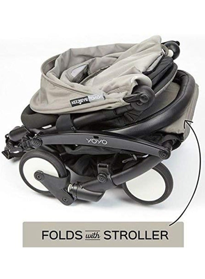 إي وورلد مقود العربة لبيبيزين يويو ويويو+ مع مقبض مبطن من الجلد الصناعي، يوفر وسادة قوية لحماية محسنة، يطوى بسهولة مع عربة الأطفال الخاصة بك. - Image 4