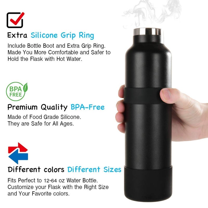 Greant Double Protective Water Bottle Boot Compatible with Hydro Flask, Silicone Flex Boot Compatible with Hydroflask Boot, Universal Anti-Slip Bottle Sleeve, 3 Sizes to Choose - Image 5