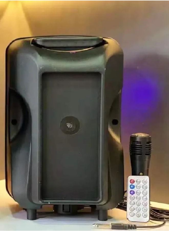 KIMISO QS-824 8 Inch LED Portable Super Bass Speaker Bluetooth/USB/TF/LED Light
