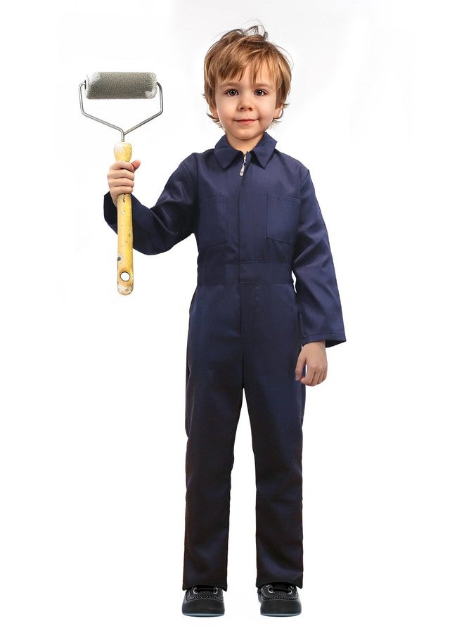 VZQI Kids Coveralls for Boys Navy Coveralls Mechanic Suit Halloween Lightweight Coveralls Jumpsuit - Image 1