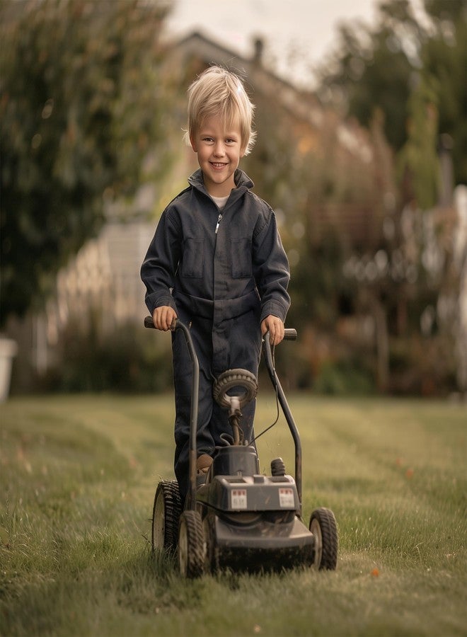 VZQI Kids Coveralls for Boys Navy Coveralls Mechanic Suit Halloween Lightweight Coveralls Jumpsuit - Image 3