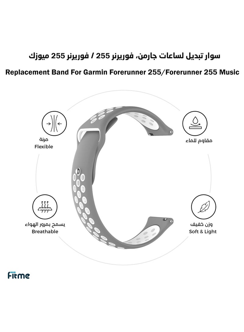 FITME Sport Silicone Replacement Band For Garmin Forerunner 965 / Forerunner 955 / Forerunner 945 / Forerunner 935 / Forerunner 745 / Forerunner 255 / Epix 2 / Approach S70 / S62 / S60 - (22mm) - Image 1
