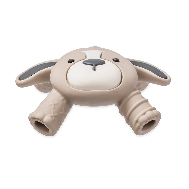 Itzy Ritzy - Ritzy Teether for Molars - Massages Sore Gums & Reaches Back Molars - Silicone Baby Teething Toy with Multiple Textures & Flexible Design - Teething Relief for 3 Months & Up (Puppy) - Image 4