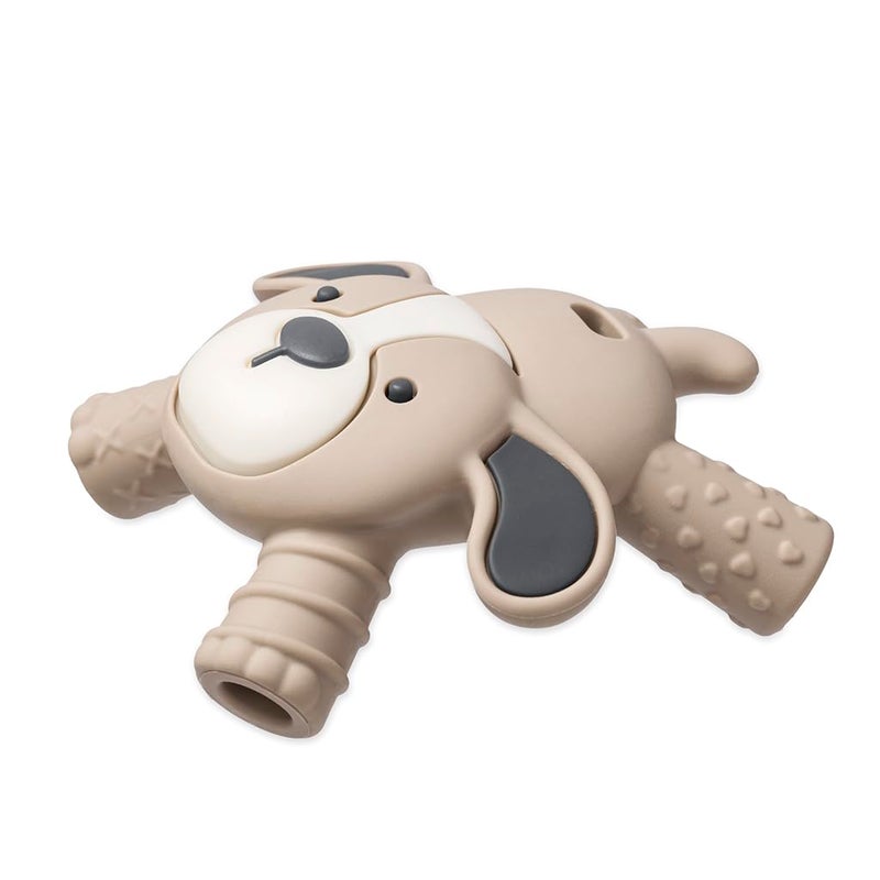 Itzy Ritzy - Ritzy Teether for Molars - Massages Sore Gums & Reaches Back Molars - Silicone Baby Teething Toy with Multiple Textures & Flexible Design - Teething Relief for 3 Months & Up (Puppy) - Image 5