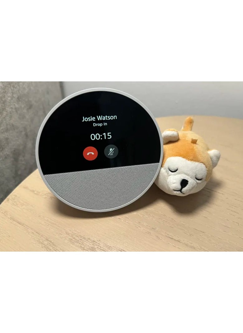 ريبنيو - Echo Spot جهاز ذكي مع سونيدو النابض بالحياة وأليكسا مزود بشاشة جميلة (اسود) اصدار حديث2024 - Image 1