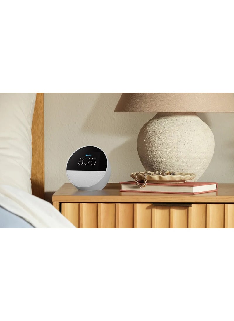 ريبنيو - Echo Spot جهاز ذكي مع سونيدو النابض بالحياة وأليكسا مزود بشاشة جميلة (اسود) اصدار حديث2024 - Image 1
