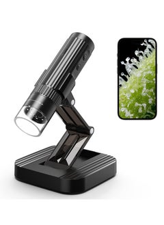 Wireless Digital Microscope, 50X-1000X 1080P HD WiFi Portable Handheld USB Trichome Mini Coin Microscope Camera Magnifier with Stand for iPhone iPad Android Phone & PC