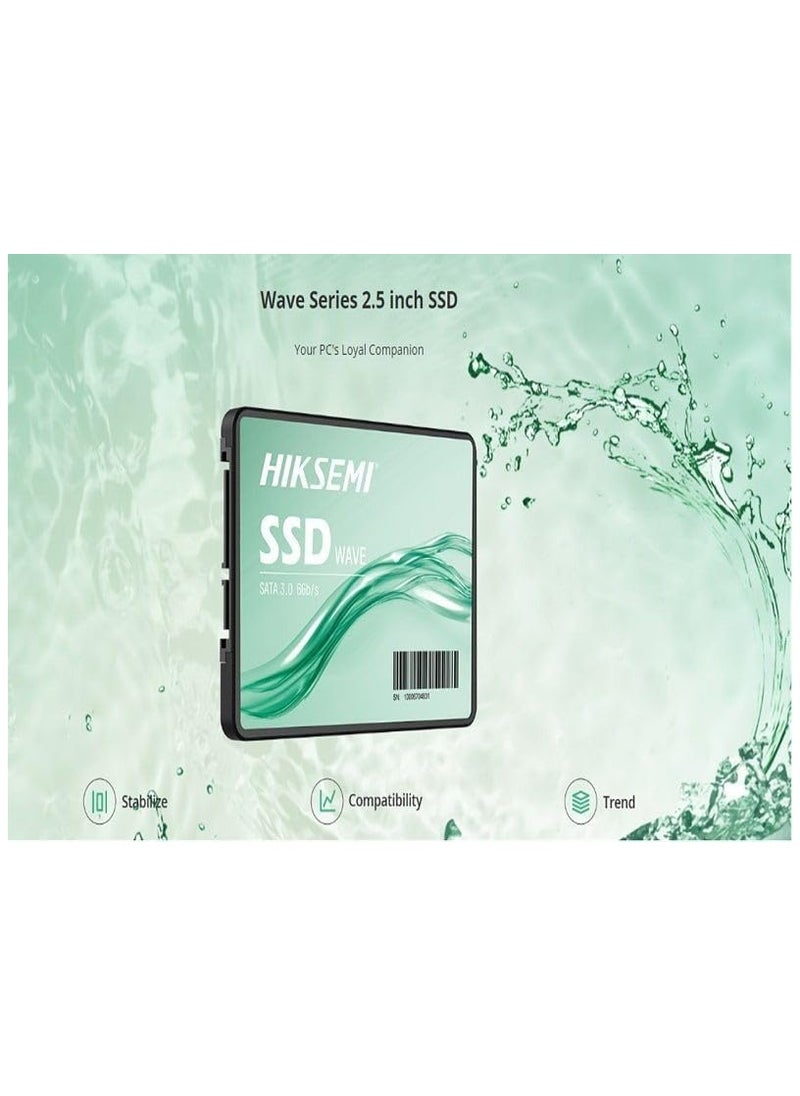 HIKSEMI Hikvision HIKSEMI WAVE(S) SATA SSD Solid State Drive 2.5 Inch Sata3-512GB Up to 530MB/s,Internal Solid State Drive for Desktop Laptop Computer KSA Virsion  - Image 2