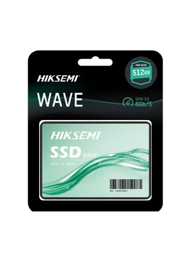 HIKSEMI Hikvision HIKSEMI WAVE(S) SATA SSD Solid State Drive 2.5 Inch Sata3-512GB Up to 530MB/s,Internal Solid State Drive for Desktop Laptop Computer KSA Virsion  - Image 1