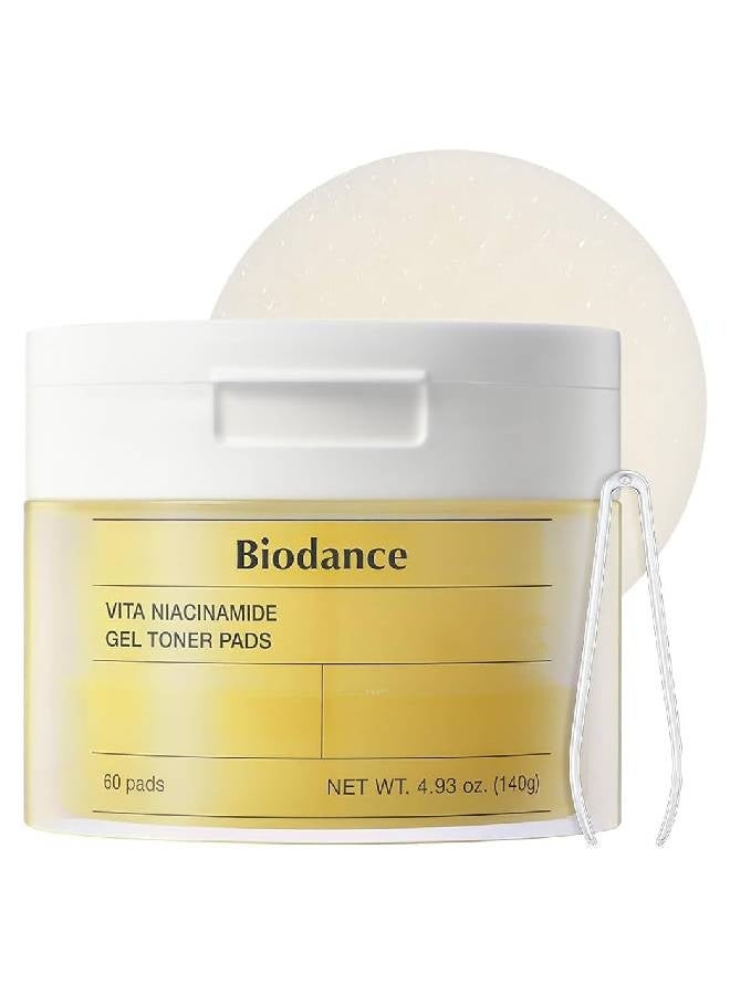 بيودانس الاصلي 100% مسحات تونر جل فيتا نياسيناميد من بيودانس، مصحح البقع الداكنة، لون البشرة المسائية، وسادات تونر تقشير لطيفة مع فيتامين C، للعناية بالبشرة الكورية، - Image 1