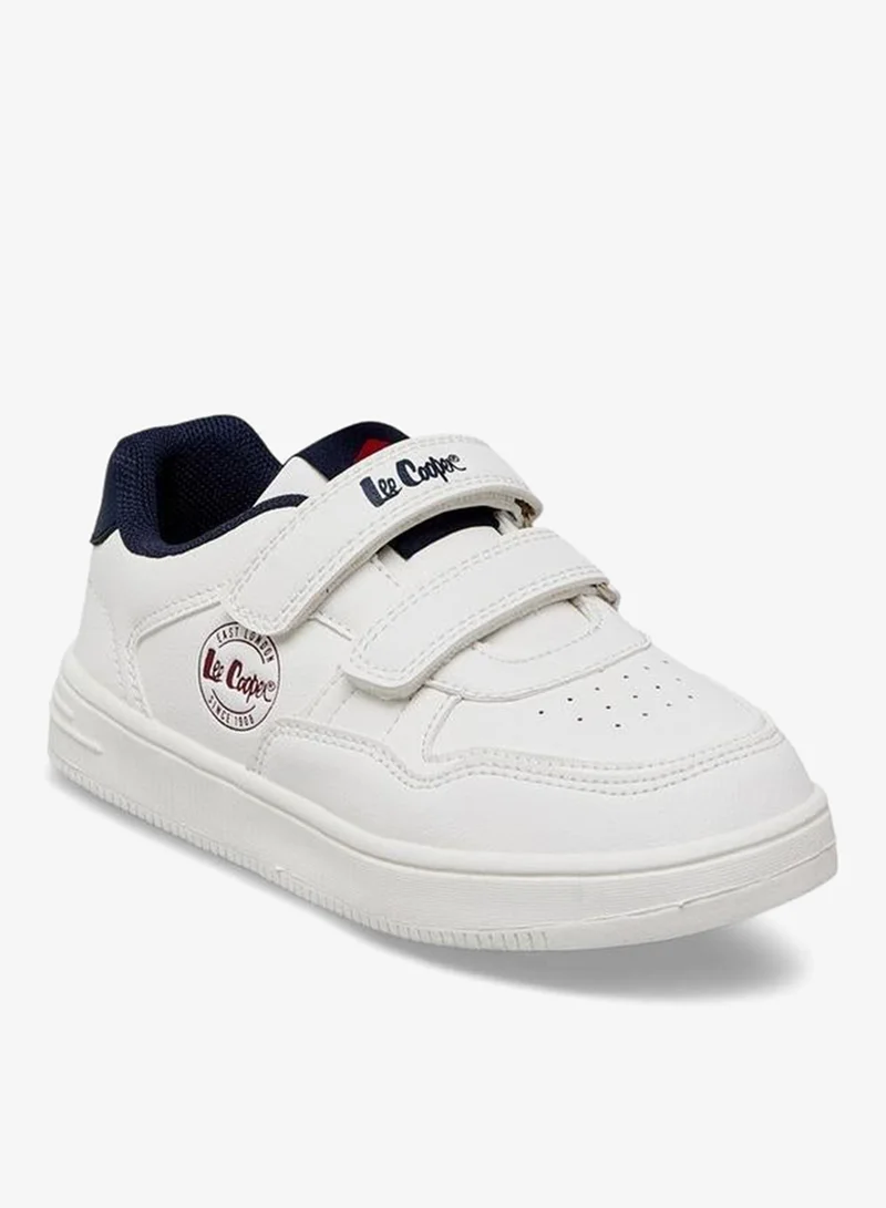 Lee Cooper Boys Panelled Hook & Loop Ankle School Sneakers