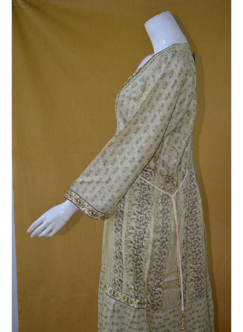 Zainah Elegant Women's Jalabiya – Modest Evening & Party Dress with Embroidery, Long Sleeves, and Adjustable Side Strips - Image 2