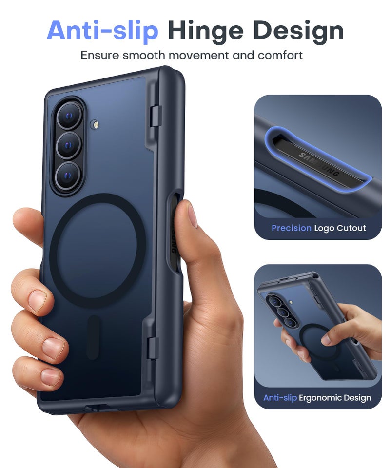 MOBOSI Magnetic for Z Fold 7 Case with Screen Protector, Compatible with Magsafe, Full-Body Coverage Hinge Protection, Shockproof Rugged Slim Phone Case for Samsung Galaxy Z Fold7, Privacy Black - Image 4