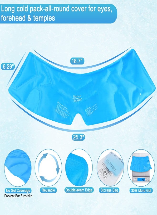 Relief Expert Headache and Migraine Hat with Ice Head Wrap for Injuries Reusable Gel Cold Pack, Ice Cap for Cold Compression Pain Relief for Tension, Sinus, Pressure - Image 1
