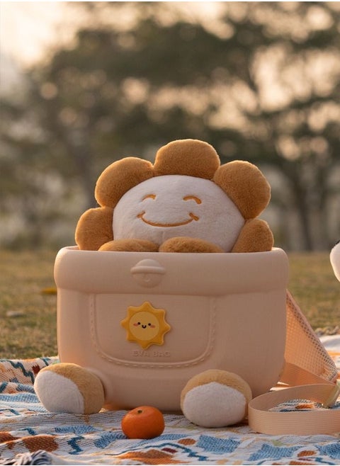 Cute Design Sunflower Theme Shape Large Capacity Outdoor Travel Shoulder Ridge Protection Kids Doll Backpack School Bag for Children