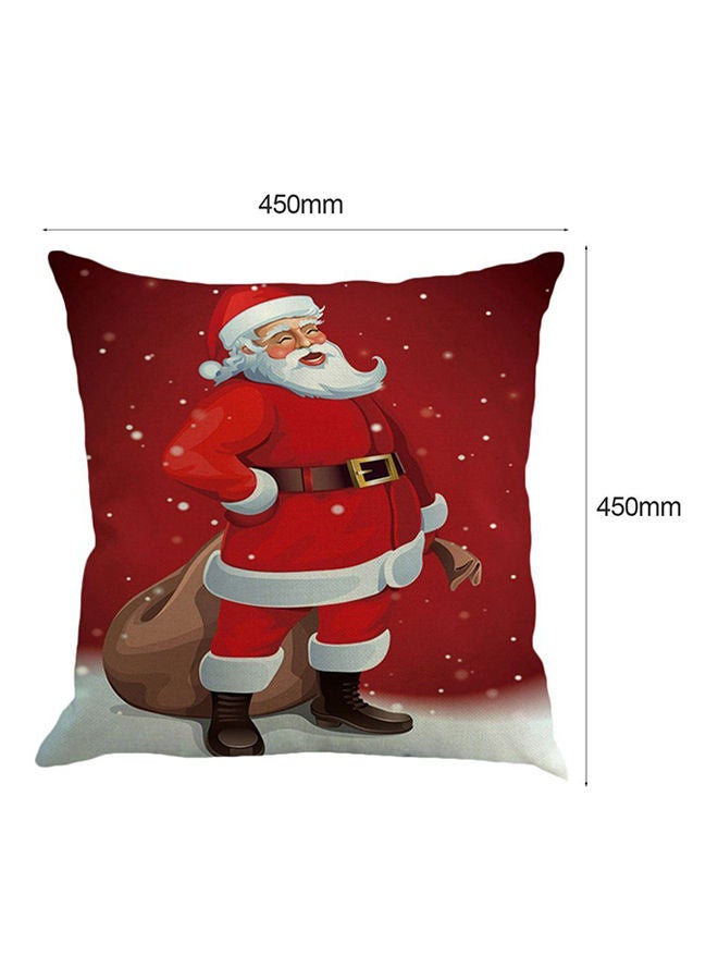 NIBEMINENT Flax Pillow Cover Red/White/Brown - Image 4