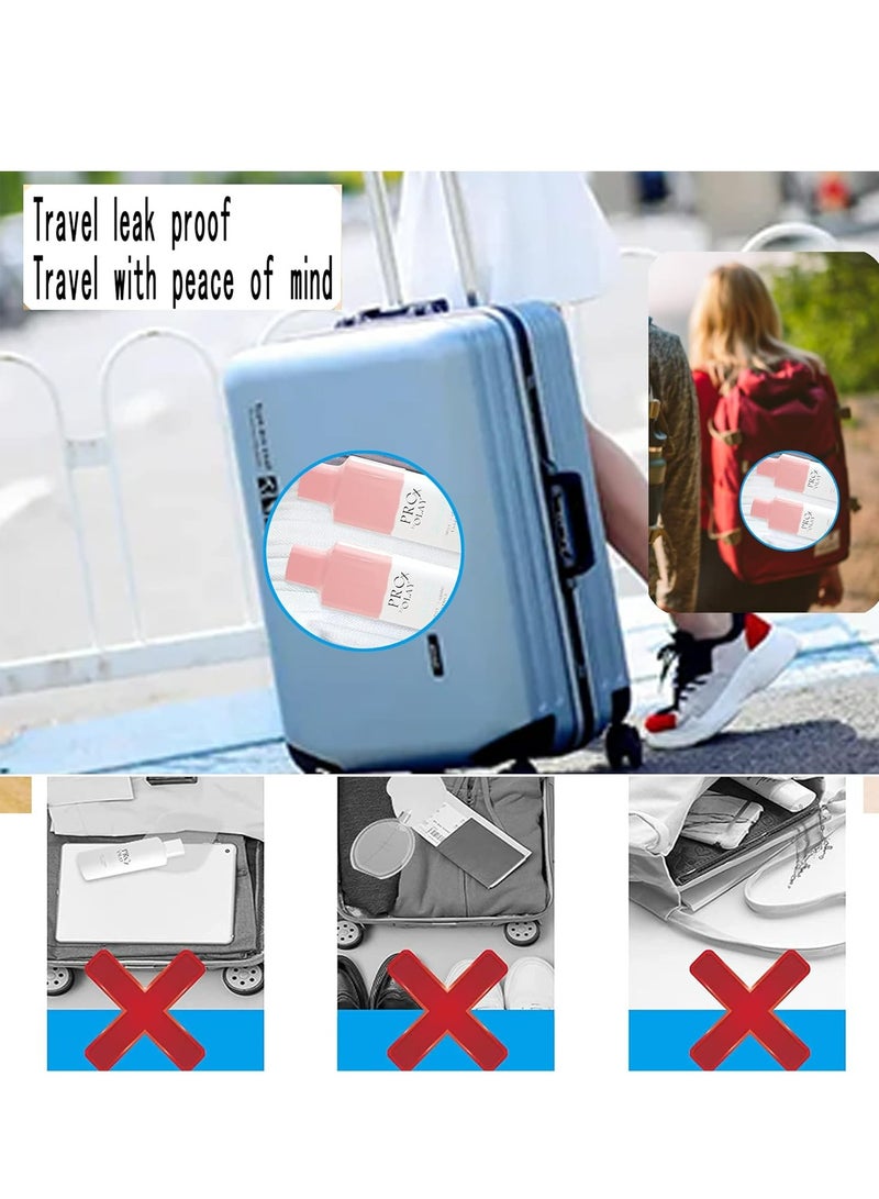 Oasisgalore 8PCS Leak Proof Sleeves for Travel Containers, Elastic and Reusable Silicone Covers for Toiletries  - Image 4