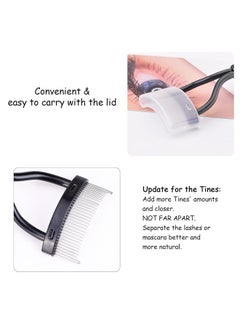 Fanski Eyelash Comb, Eyelash Separator Mascara Applicator Eyelash Definer With Comb Cover Arc Designed Cosmetic Brushes Tool Black (1PCS)  - Image 4