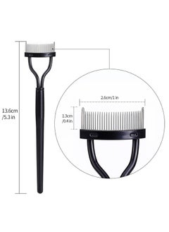 Fanski Eyelash Comb, Eyelash Separator Mascara Applicator Eyelash Definer With Comb Cover Arc Designed Cosmetic Brushes Tool Black (1PCS)  - Image 5