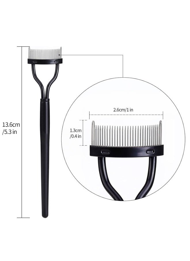 Fanski - Eyelash Comb, Eyelash Separator Mascara Applicator Eyelash Definer With Comb Cover Arc Designed Cosmetic Brushes Tool Black (1PCS) - Image 1