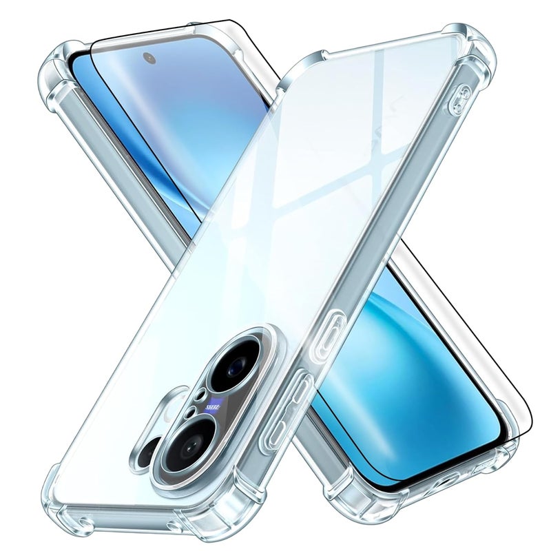 ShieldTech Back Cover Case + Screen Protector for Vivo V60e 5G | Camera Protection | Transparent Mobile Phone Back Case Cover for Vivo V60 e | Vivo V60e 5G TPU Transparent Mobile Back Cover Case - Image 1