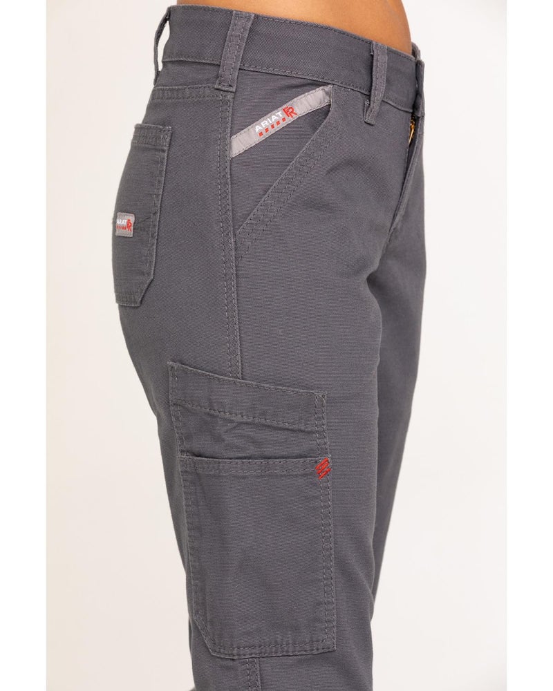 Ariat Womenâ€™s Flame Resistant Stretch DuraLight Canvas Stackable Straight Leg Pant Iron Grey - Image 5