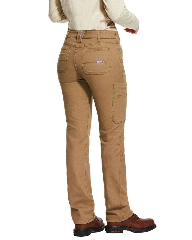 Ariat Womenâ€™s Flame Resistant Stretch DuraLight Canvas Stackable Straight Leg Pant Iron Grey - Image 1