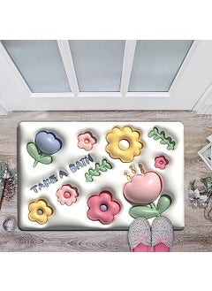 Wishbone Wishbone 3D Bathroom MATDharam Creation Bathroom Door Mat | 3D Visual Bathtub Mats | Anti-Slip Quick Drying Absorbent Sink Floor Rug | Anti Skid Water Soaking Mat | Floor Mat  - Image 2