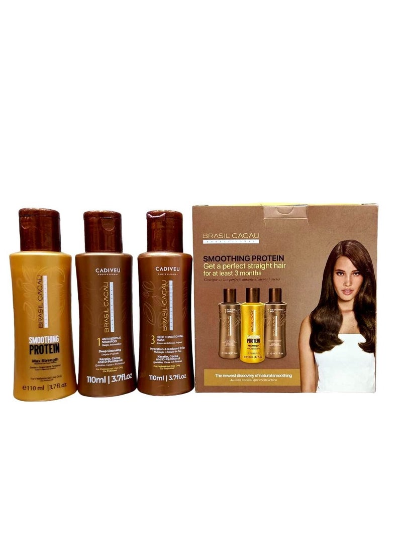 برازيل كاكاو مجموعة بروتين لمعالجة الشعر 3×110مل - Image 3