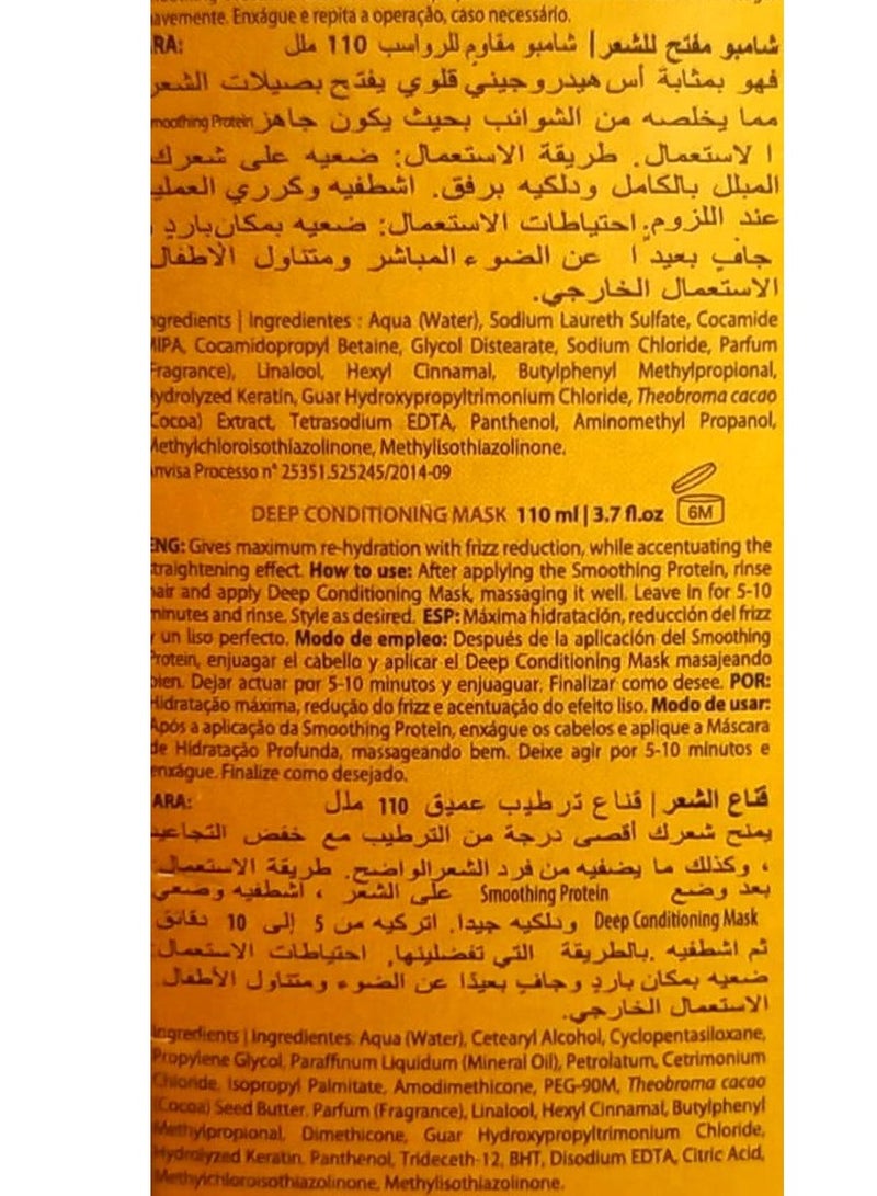 برازيل كاكاو مجموعة بروتين لمعالجة الشعر 3×110مل - Image 4