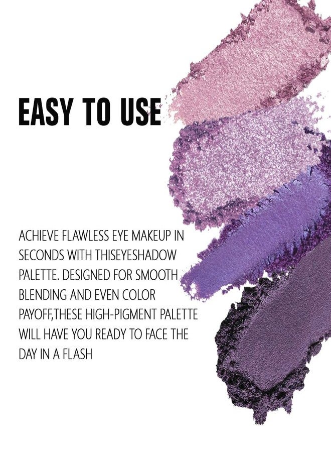 HHLTOH 4 Colors Dark Purple Light Pink Medium Orchid Eye Shadow Palette Makeup, Highly Pigmented Waterproof Matte Shimmer Eyeshadow Palette for Women, paleta de sombras de ojos, Vegan & Cruelty-free05 - Image 3