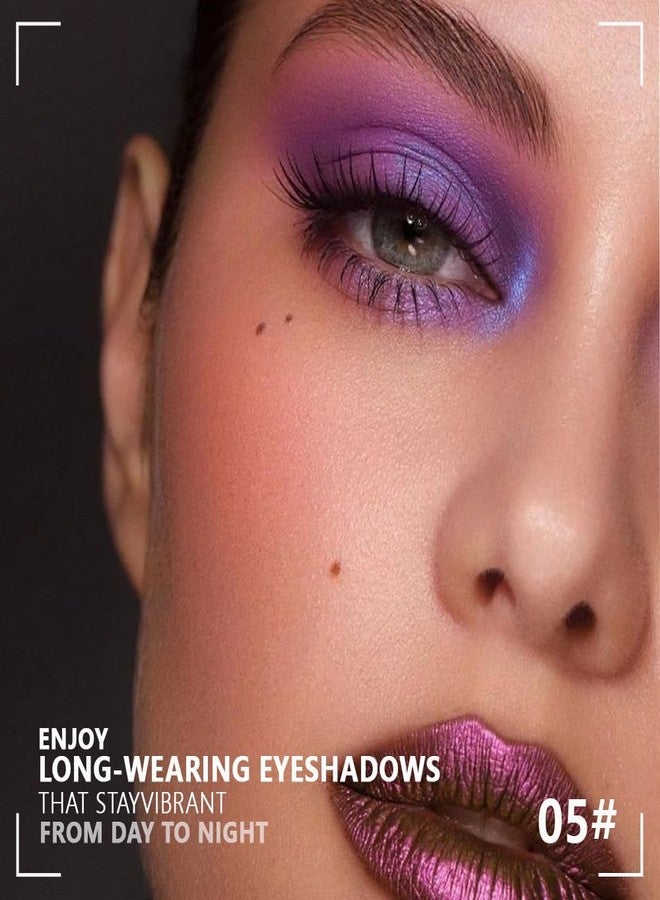 HHLTOH 4 Colors Dark Purple Light Pink Medium Orchid Eye Shadow Palette Makeup, Highly Pigmented Waterproof Matte Shimmer Eyeshadow Palette for Women, paleta de sombras de ojos, Vegan & Cruelty-free05 - Image 2