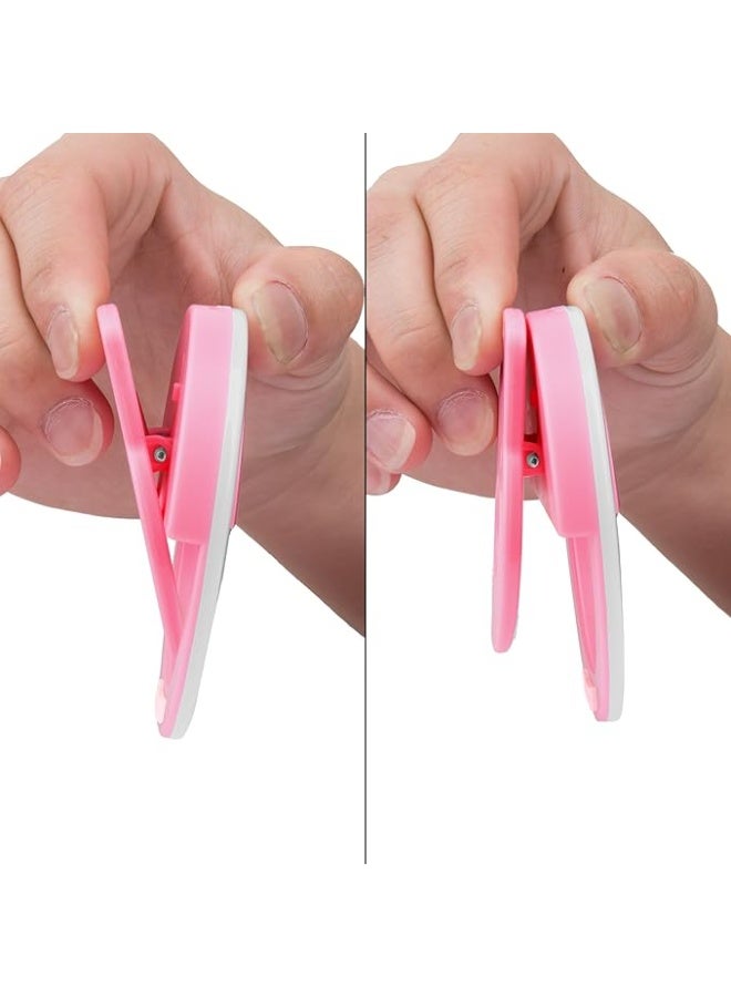 حلقة إضاءة صغيرة محمولة لصور السيلفي – مشبك إضاءة LED للهواتف الذكية لون بينك - Image 3