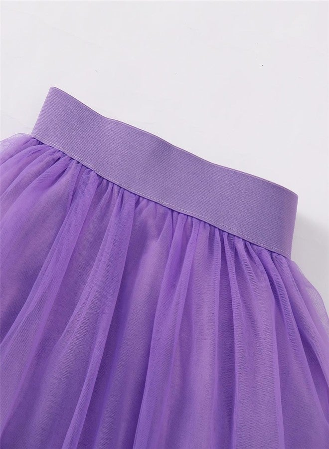 CPEI Toddler Girl 2nd Birthday Outfits,Im Two Cute Shirt+Tutu Skirt,Girl 2 Years Old Birthday Clothes (Purple, 2T) - Image 5